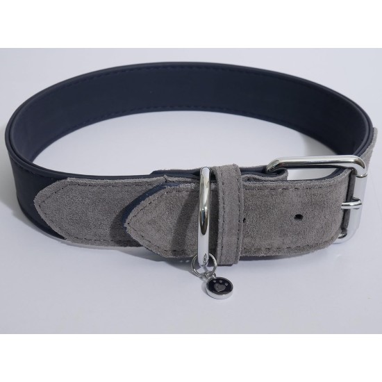 Rosewood Luxury Leather Dog Collar, 8-12 Inch, soft touch navy Rosewood Luxury Leather Dog Collar, 8-12 Inch, soft touch navy