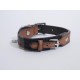 Rosewood Luxury Leather Dog Collar, 8-12 Inch, soft touch navy