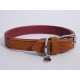 Rosewood Luxury Leather Dog Collar, 8-12 Inch, soft touch navy