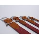 Rosewood Luxury Leather Dog Collar, 8-12 Inch, soft touch navy