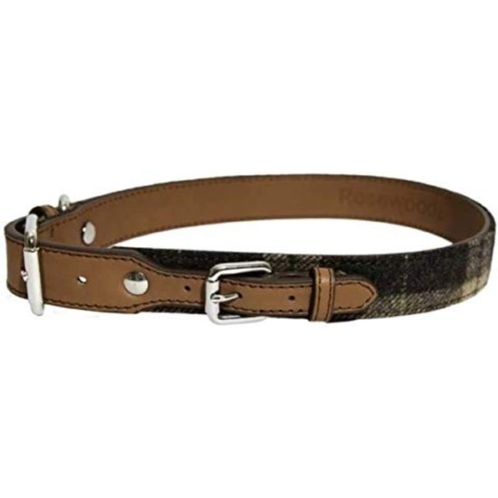 Rosewood Luxury Leather Dog Collar, 8-12 Inch, soft touch navy Rosewood Luxury Leather Dog Collar, 8-12 Inch, soft touch navy