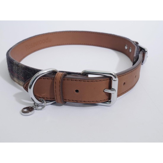 Rosewood Luxury Leather Dog Collar, 8-12 Inch, soft touch navy Rosewood Luxury Leather Dog Collar, 8-12 Inch, soft touch navy