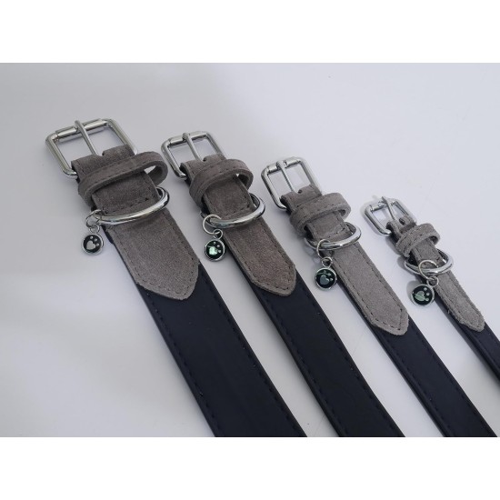 Rosewood Luxury Leather Dog Collar, 8-12 Inch, soft touch navy Rosewood Luxury Leather Dog Collar, 8-12 Inch, soft touch navy