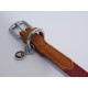 Rosewood Luxury Leather Dog Collar, 8-12 Inch, soft touch navy