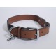 Rosewood Luxury Leather Dog Collar, 8-12 Inch, soft touch navy