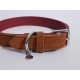 Rosewood Luxury Leather Dog Collar, 8-12 Inch, soft touch navy