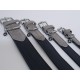 Rosewood Luxury Leather Dog Collar, 8-12 Inch, soft touch navy