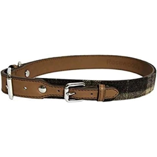 Rosewood Luxury Leather Dog Collar, 8-12 Inch, soft touch navy Rosewood Luxury Leather Dog Collar, 8-12 Inch, soft touch navy