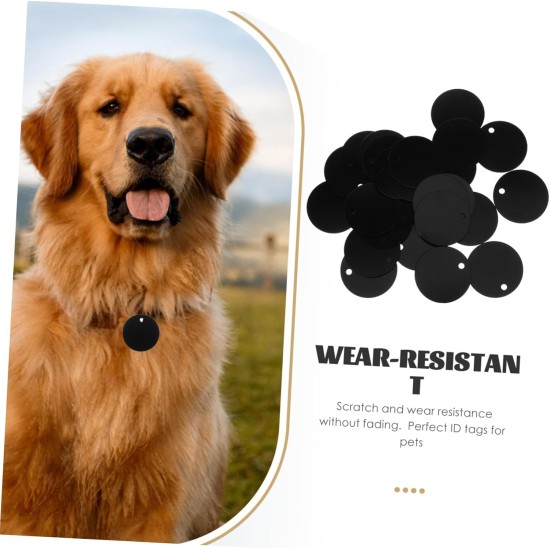 SEWOART Pack of 25 Empty Labels Pet ID Tag Punch Blanks Metal Pet Pendant Dog ID Tag Charms Pendant Jewellery Blank Tags for Pets Dog Tag DIY Pet Dog SEWOART Pack of 25 Empty Labels Pet ID Tag Punch Blanks Metal Pet Pendant Dog ID Tag Charms Pendant Jewellery Blank Tags for Pets Dog Tag DIY Pet Dog