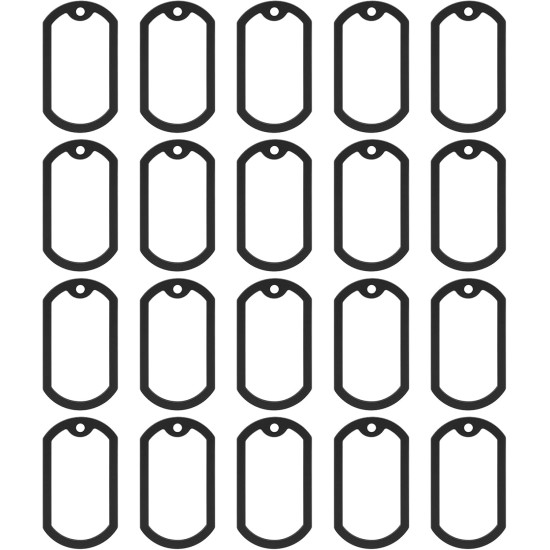Silicone Rings Pack of 20 Dog Tag 52 x 30 mm Silencer Silicone Rubber ID Tag Protection to Reduce Harmful Distortion Noise, Black Silicone Rings Pack of 20 Dog Tag 52 x 30 mm Silencer Silicone Rubber ID Tag Protection to Reduce Harmful Distortion Noise, Black