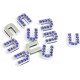 Sourcingmap Rhinestone Decor Dog Cat Pets Collar Charm Slide Letter U, Blue, 10-Piece Sourcingmap Rhinestone Decor Dog Cat Pets Collar Charm Slide Letter U, Blue, 10-Piece