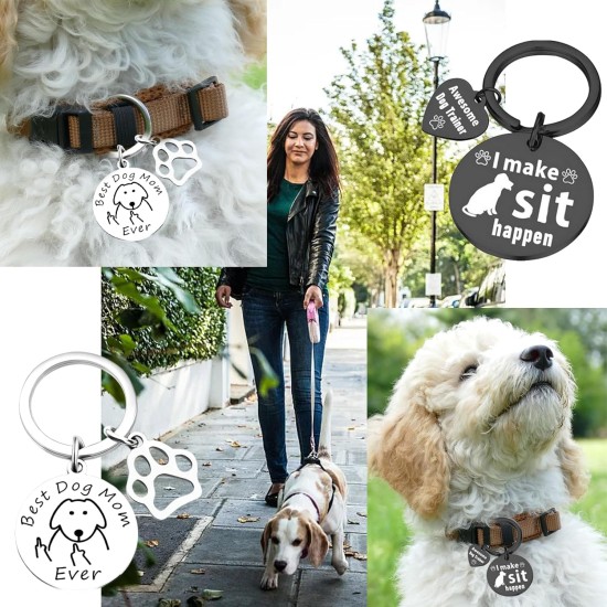 Stainless Steel Dog Tag, Stainless Steel Dog Tag, Personalised Dog Pendant, Round Pendant for Collar as Animal Tag for Dogs and Cats (Black, Silver, Not Adjustable) Stainless Steel Dog Tag, Stainless Steel Dog Tag, Personalised Dog Pendant, Round Pendant for Collar as Animal Tag for Dogs and Cats (Black, Silver, Not Adjustable)