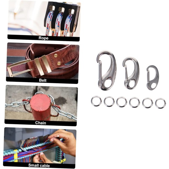 Stainless Steel Pet Tags Clips with Quick Release and Rings Dog Cat Collar Clip for Secure Attachment of ID Tags to Collar or Harness Pack of 3 Stainless Steel Pet Tags Clips with Quick Release and Rings Dog Cat Collar Clip for Secure Attachment of ID Tags to Collar or Harness Pack of 3