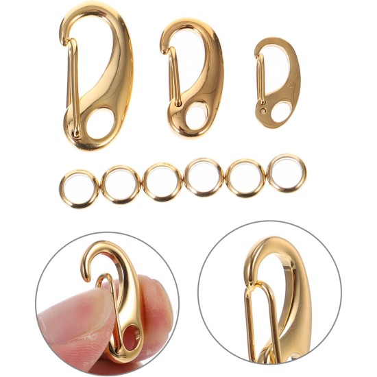Stainless Steel Pet Tags Clips with Quick Release and Rings Dog Cat Collar Clip for Secure Attachment of ID Tags to Collar or Harness Pack of 3 Stainless Steel Pet Tags Clips with Quick Release and Rings Dog Cat Collar Clip for Secure Attachment of ID Tags to Collar or Harness Pack of 3