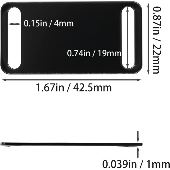 StayMax 25 Pcs Aluminum Engraving Blanks for Stamping Blanks and Pet Tags (Black) StayMax 25 Pcs Aluminum Engraving Blanks for Stamping Blanks and Pet Tags (Black)