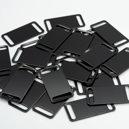 StayMax 25 Pcs Aluminum Engraving Blanks for Stamping Blanks and Pet Tags (Black) StayMax 25 Pcs Aluminum Engraving Blanks for Stamping Blanks and Pet Tags (Black)