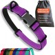 Strong Dog Collar Medium Dogs - Orange Reflective Padded Dog Collars - Adjustable - Safety Metal Buckle, Aluminium V-Ring Strong Dog Collar Medium Dogs - Orange Reflective Padded Dog Collars - Adjustable - Safety Metal Buckle, Aluminium V-Ring