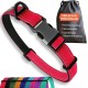 Strong Dog Collar Medium Dogs - Orange Reflective Padded Dog Collars - Adjustable - Safety Metal Buckle, Aluminium V-Ring Strong Dog Collar Medium Dogs - Orange Reflective Padded Dog Collars - Adjustable - Safety Metal Buckle, Aluminium V-Ring
