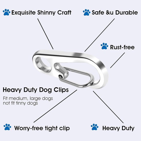 TIESOME Dog Tag Clips with Rings, Pack of 6 Dog Tags Clips 18 Pieces Brand Rings Stainless Steel Pet Tags Clip Dog Tags Holder Quick Release for Collar and Harness 1.3 x 0.6 Inches TIESOME Dog Tag Clips with Rings, Pack of 6 Dog Tags Clips 18 Pieces Brand Rings Stainless Steel Pet Tags Clip Dog Tags Holder Quick Release for Collar and Harness 1.3 x 0.6 Inches