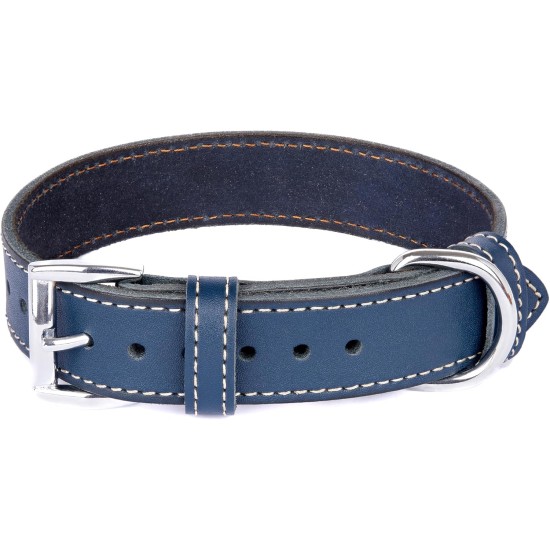 TORRUNA Genuine Leather Adjustable Dog Collar for Small Large Dogs (XS: Neck 20-30cm, Black) TORRUNA Genuine Leather Adjustable Dog Collar for Small Large Dogs (XS: Neck 20-30cm, Black)