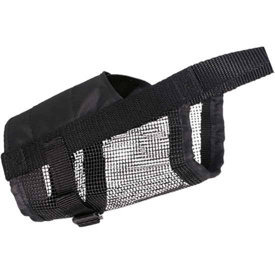 TRIXIE 19265 Muzzle with Mesh Insert, Polyester, L–XL, Black TRIXIE 19265 Muzzle with Mesh Insert, Polyester, L–XL, Black