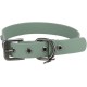 TRIXIE CityStyle 1971416 Dog Collar S-M: Neck Circumference 30-37 cm/20 mm Light Grey - High-Quality PVC Collar for Small - Medium Dogs, Adjustable, Water-Repellent and Wipe-Clean