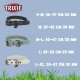 TRIXIE CityStyle 1971416 Dog Collar S-M: Neck Circumference 30-37 cm/20 mm Light Grey - High-Quality PVC Collar for Small - Medium Dogs, Adjustable, Water-Repellent and Wipe-Clean