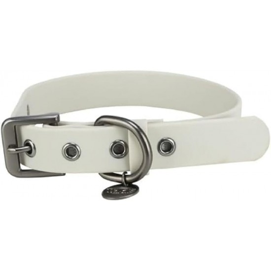 TRIXIE CityStyle 1971416 Dog Collar S-M: Neck Circumference 30-37 cm/20 mm Light Grey - High-Quality PVC Collar for Small - Medium Dogs, Adjustable, Water-Repellent and Wipe-Clean TRIXIE CityStyle 1971416 Dog Collar S-M: Neck Circumference 30-37 cm/20 mm Light Grey - High-Quality PVC Collar for Small - Medium Dogs, Adjustable, Water-Repellent and Wipe-Clean