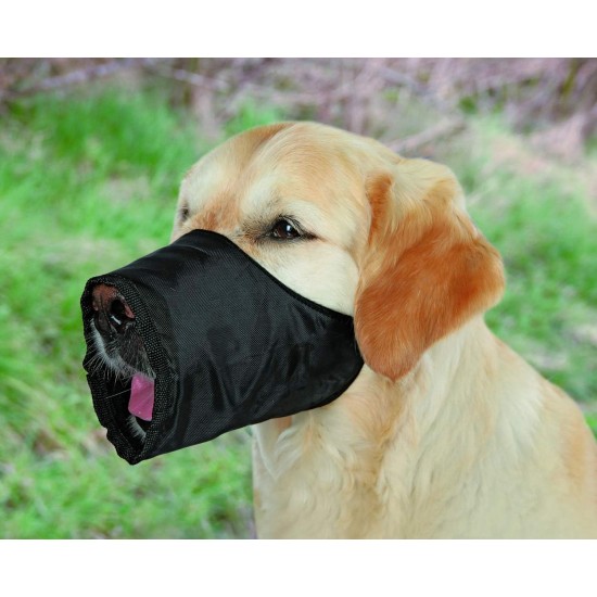 TRIXIE Mouth Loop for Dogs - 12 cm Basket Circumference - 4.3 cm Basket Length - e.g. for Veterinarian Visits or Train Trips - Infinitely Adjustable Neck Strap - Snap Closure - 1920 TRIXIE Mouth Loop for Dogs - 12 cm Basket Circumference - 4.3 cm Basket Length - e.g. for Veterinarian Visits or Train Trips - Infinitely Adjustable Neck Strap - Snap Closure - 1920