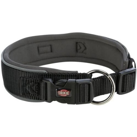 TRIXIE Premium Collar Size L-XL, Neck Circumference 53-62 cm/50 mm in Black - Fully Adjustable Dog Collar for Medium to Large Dogs, Neoprene Padded - 1995901 TRIXIE Premium Collar Size L-XL, Neck Circumference 53-62 cm/50 mm in Black - Fully Adjustable Dog Collar for Medium to Large Dogs, Neoprene Padded - 1995901