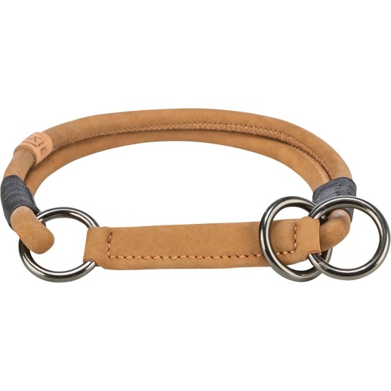 TRIXIE Zug-Stopp BE Nordic Dog Collar Made of Leather S-M Brown - Comfortable Dog Collar for Small and Medium Dogs with Pull Control - Robust & Elegant - 17121 TRIXIE Zug-Stopp BE Nordic Dog Collar Made of Leather S-M Brown - Comfortable Dog Collar for Small and Medium Dogs with Pull Control - Robust & Elegant - 17121