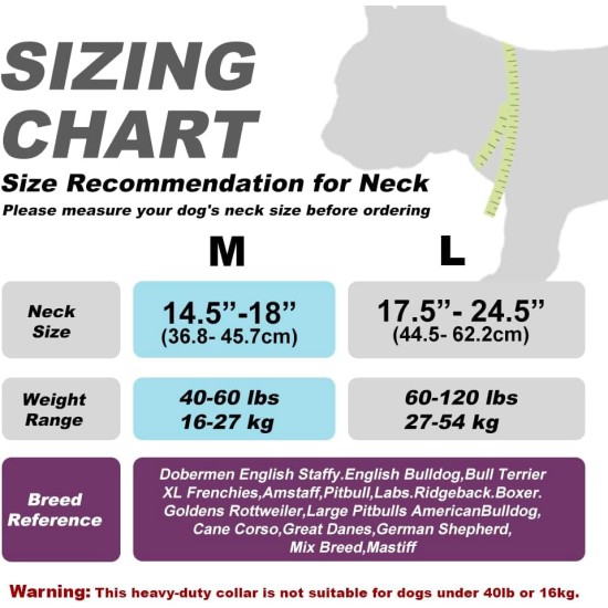 TSPRO Premium Dog Collar with Handle, Thick, Adjustable, Tactical Dog Collar, Heavy-Duty Design, Quick-Release Metal Buckle, for Medium to Large Dogs, M, Green TSPRO Premium Dog Collar with Handle, Thick, Adjustable, Tactical Dog Collar, Heavy-Duty Design, Quick-Release Metal Buckle, for Medium to Large Dogs, M, Green