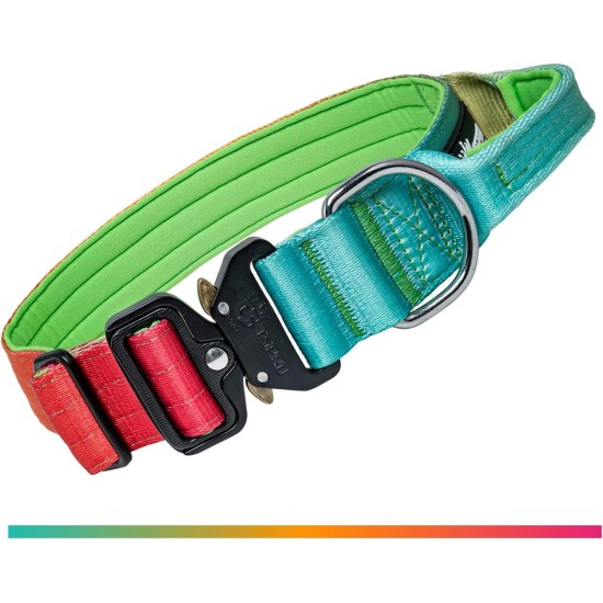 TSPRO Premium Dog Collar with Handle, Thick, Adjustable, Tactical Dog Collar, Heavy-Duty Design, Quick-Release Metal Buckle, for Medium to Large Dogs, M, Green TSPRO Premium Dog Collar with Handle, Thick, Adjustable, Tactical Dog Collar, Heavy-Duty Design, Quick-Release Metal Buckle, for Medium to Large Dogs, M, Green