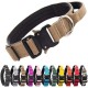 TSPRO Premium Dog Collar with Handle, Thick, Adjustable, Tactical Dog Collar, Heavy-Duty Design, Quick-Release Metal Buckle, for Medium to Large Dogs, M, Green TSPRO Premium Dog Collar with Handle, Thick, Adjustable, Tactical Dog Collar, Heavy-Duty Design, Quick-Release Metal Buckle, for Medium to Large Dogs, M, Green