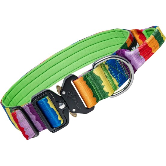 TSPRO Premium Dog Collar with Handle, Thick, Adjustable, Tactical Dog Collar, Heavy-Duty Design, Quick-Release Metal Buckle, for Medium to Large Dogs, M, Green TSPRO Premium Dog Collar with Handle, Thick, Adjustable, Tactical Dog Collar, Heavy-Duty Design, Quick-Release Metal Buckle, for Medium to Large Dogs, M, Green