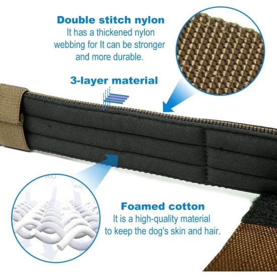 TSPRO Tactical Dog Collar, Robust Collar for Dogs with Metal Buckle Closure, 3.3 cm Wide, Adjustable and Thick for Small Dogs (Geometric S) TSPRO Tactical Dog Collar, Robust Collar for Dogs with Metal Buckle Closure, 3.3 cm Wide, Adjustable and Thick for Small Dogs (Geometric S)