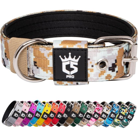 TSPRO Tactical Dog Collar, Robust Collar for Dogs with Metal Buckle Closure, 3.3 cm Wide, Adjustable and Thick for Small Dogs (Geometric S) TSPRO Tactical Dog Collar, Robust Collar for Dogs with Metal Buckle Closure, 3.3 cm Wide, Adjustable and Thick for Small Dogs (Geometric S)