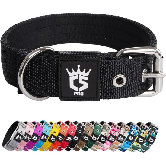 TSPRO Tactical Dog Collar, Robust Collar for Dogs with Metal Buckle Closure, 3.3 cm Wide, Adjustable and Thick for Small Dogs (Geometric S) TSPRO Tactical Dog Collar, Robust Collar for Dogs with Metal Buckle Closure, 3.3 cm Wide, Adjustable and Thick for Small Dogs (Geometric S)