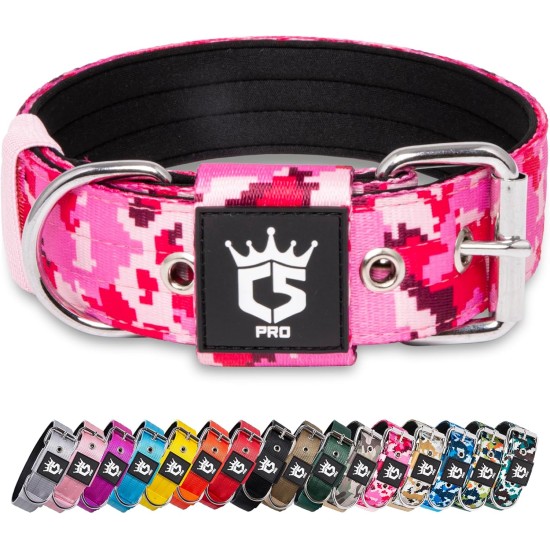 TSPRO Tactical Dog Collar, Robust Collar for Dogs with Metal Buckle Closure, 3.3 cm Wide, Adjustable and Thick for Small Dogs (Geometric S) TSPRO Tactical Dog Collar, Robust Collar for Dogs with Metal Buckle Closure, 3.3 cm Wide, Adjustable and Thick for Small Dogs (Geometric S)