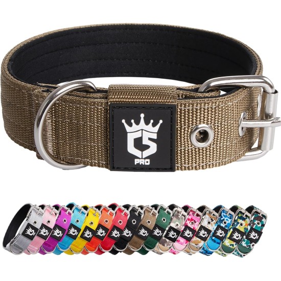 TSPRO Tactical Dog Collar, Robust Collar for Dogs with Metal Buckle Closure, 3.3 cm Wide, Adjustable and Thick for Small Dogs (Geometric S) TSPRO Tactical Dog Collar, Robust Collar for Dogs with Metal Buckle Closure, 3.3 cm Wide, Adjustable and Thick for Small Dogs (Geometric S)