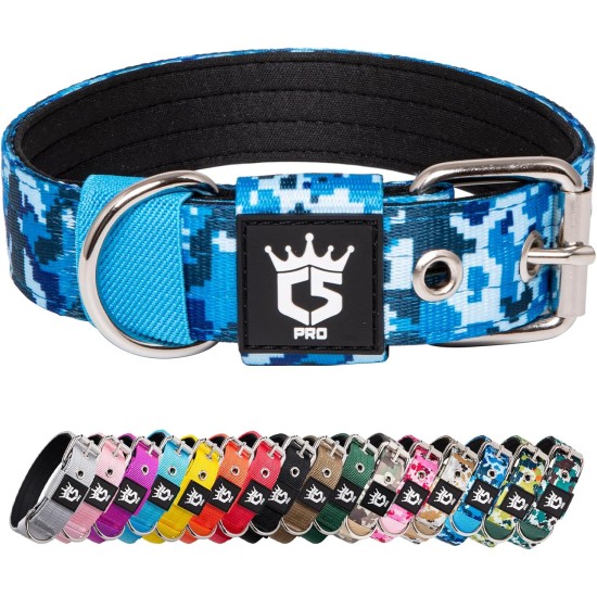 TSPRO Tactical Dog Collar, Robust Collar for Dogs with Metal Buckle Closure, 3.3 cm Wide, Adjustable and Thick for Small Dogs (Geometric S) TSPRO Tactical Dog Collar, Robust Collar for Dogs with Metal Buckle Closure, 3.3 cm Wide, Adjustable and Thick for Small Dogs (Geometric S)