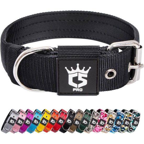 TSPRO Tactical Dog Collar, Robust Collar for Dogs with Metal Buckle Closure, 3.3 cm Wide, Adjustable and Thick for Small Dogs (Geometric S) TSPRO Tactical Dog Collar, Robust Collar for Dogs with Metal Buckle Closure, 3.3 cm Wide, Adjustable and Thick for Small Dogs (Geometric S)