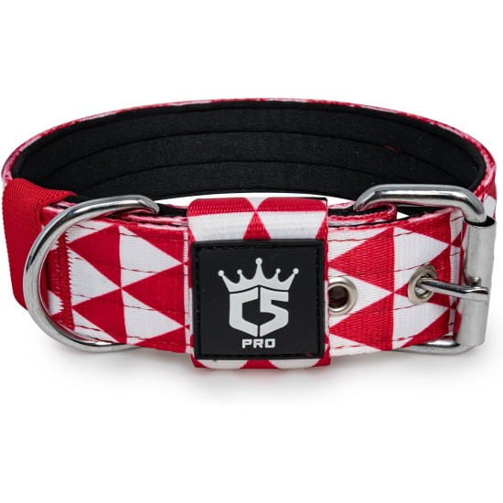 TSPRO Tactical Dog Collar, Robust Collar for Dogs with Metal Buckle Closure, 3.3 cm Wide, Adjustable and Thick for Small Dogs (Geometric S) TSPRO Tactical Dog Collar, Robust Collar for Dogs with Metal Buckle Closure, 3.3 cm Wide, Adjustable and Thick for Small Dogs (Geometric S)