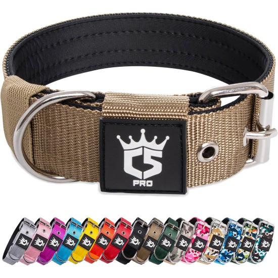 TSPRO Tactical Dog Collar, Robust Collar for Dogs with Metal Buckle Closure, 3.3 cm Wide, Adjustable and Thick for Small Dogs (Geometric S) TSPRO Tactical Dog Collar, Robust Collar for Dogs with Metal Buckle Closure, 3.3 cm Wide, Adjustable and Thick for Small Dogs (Geometric S)