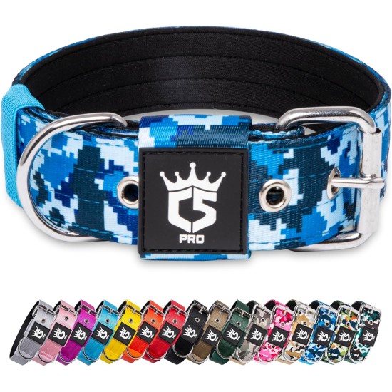 TSPRO Tactical Dog Collar, Robust Collar for Dogs with Metal Buckle Closure, 3.3 cm Wide, Adjustable and Thick for Small Dogs (Geometric S) TSPRO Tactical Dog Collar, Robust Collar for Dogs with Metal Buckle Closure, 3.3 cm Wide, Adjustable and Thick for Small Dogs (Geometric S)