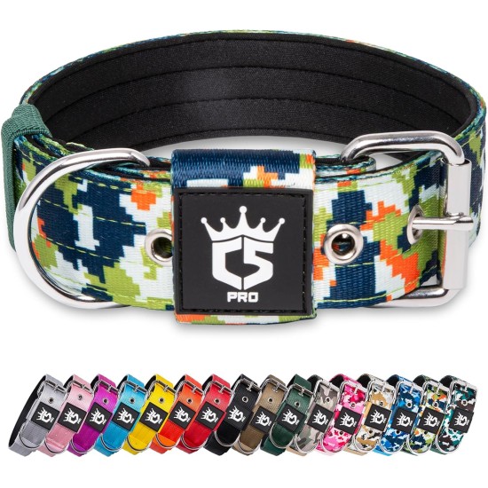 TSPRO Tactical Dog Collar, Robust Collar for Dogs with Metal Buckle Closure, 3.3 cm Wide, Adjustable and Thick for Small Dogs (Geometric S) TSPRO Tactical Dog Collar, Robust Collar for Dogs with Metal Buckle Closure, 3.3 cm Wide, Adjustable and Thick for Small Dogs (Geometric S)