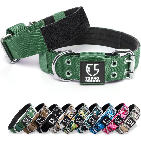 TSPRO Tactical Dog Collar, Robust Collar for Dogs with Metal Buckle Closure, 3.3 cm Wide, Adjustable and Thick for Small Dogs (Geometric S) TSPRO Tactical Dog Collar, Robust Collar for Dogs with Metal Buckle Closure, 3.3 cm Wide, Adjustable and Thick for Small Dogs (Geometric S)
