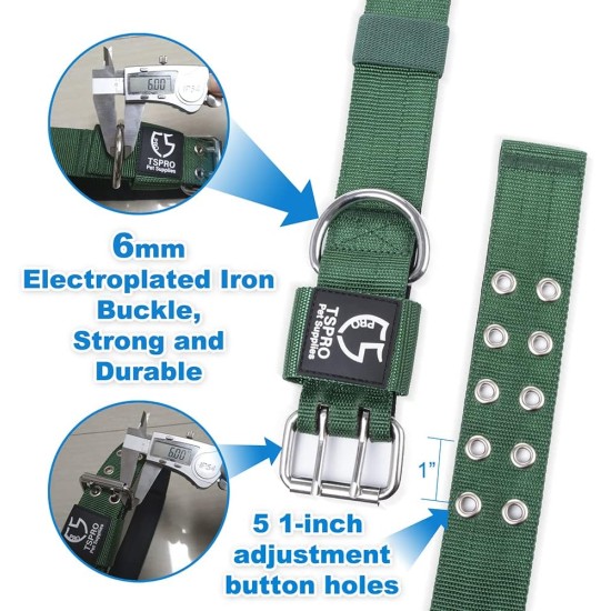 TSPRO Tactical Dog Collar, Robust Collar for Dogs with Metal Buckle Closure, 3.3 cm Wide, Adjustable and Thick for Small Dogs (Geometric S) TSPRO Tactical Dog Collar, Robust Collar for Dogs with Metal Buckle Closure, 3.3 cm Wide, Adjustable and Thick for Small Dogs (Geometric S)