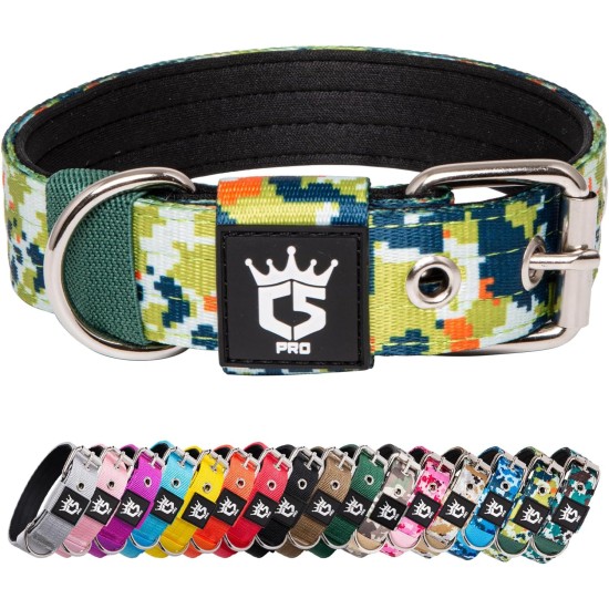 TSPRO Tactical Dog Collar, Robust Collar for Dogs with Metal Buckle Closure, 3.3 cm Wide, Adjustable and Thick for Small Dogs (Geometric S) TSPRO Tactical Dog Collar, Robust Collar for Dogs with Metal Buckle Closure, 3.3 cm Wide, Adjustable and Thick for Small Dogs (Geometric S)