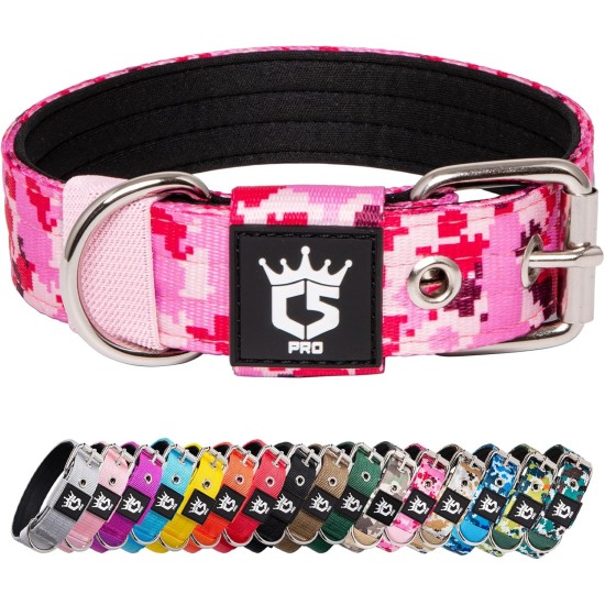TSPRO Tactical Dog Collar, Robust Collar for Dogs with Metal Buckle Closure, 3.3 cm Wide, Adjustable and Thick for Small Dogs (Geometric S) TSPRO Tactical Dog Collar, Robust Collar for Dogs with Metal Buckle Closure, 3.3 cm Wide, Adjustable and Thick for Small Dogs (Geometric S)